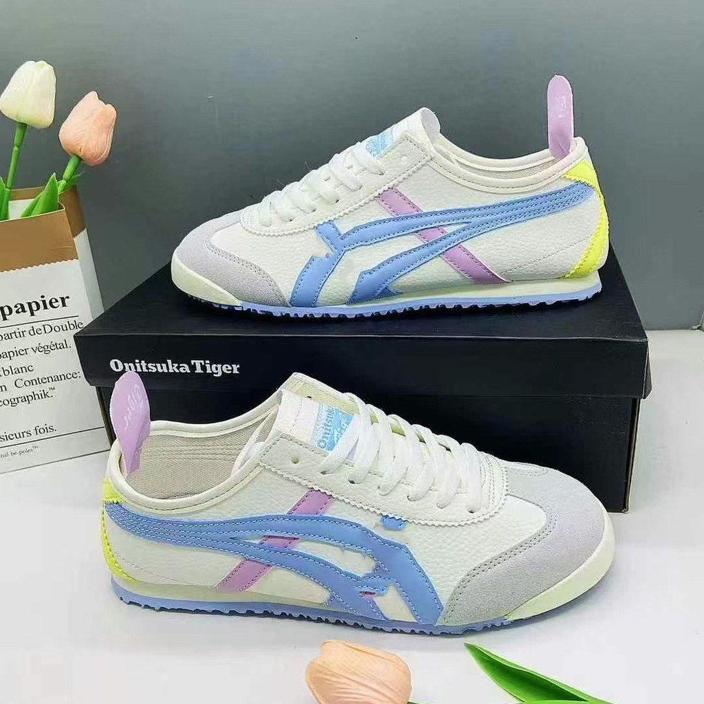 Onitsuka Tiger (Onitsuka Tiger) Mexico 66 รองเท้าผ้าใบคู่กีฬารองเท้าลําลองผู้ชายผู้หญิงสไตล์เดียวกัน