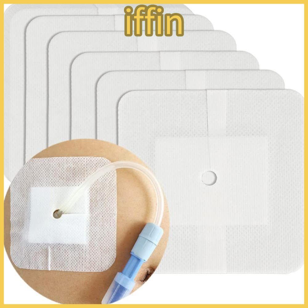 IFFIN 10 ชิ้น Feeding Tube Pad, Peritoneal ฟอกไตอุปกรณ์เสริม Chest Catheter Cover, ทนทาน Gtube อุปกร