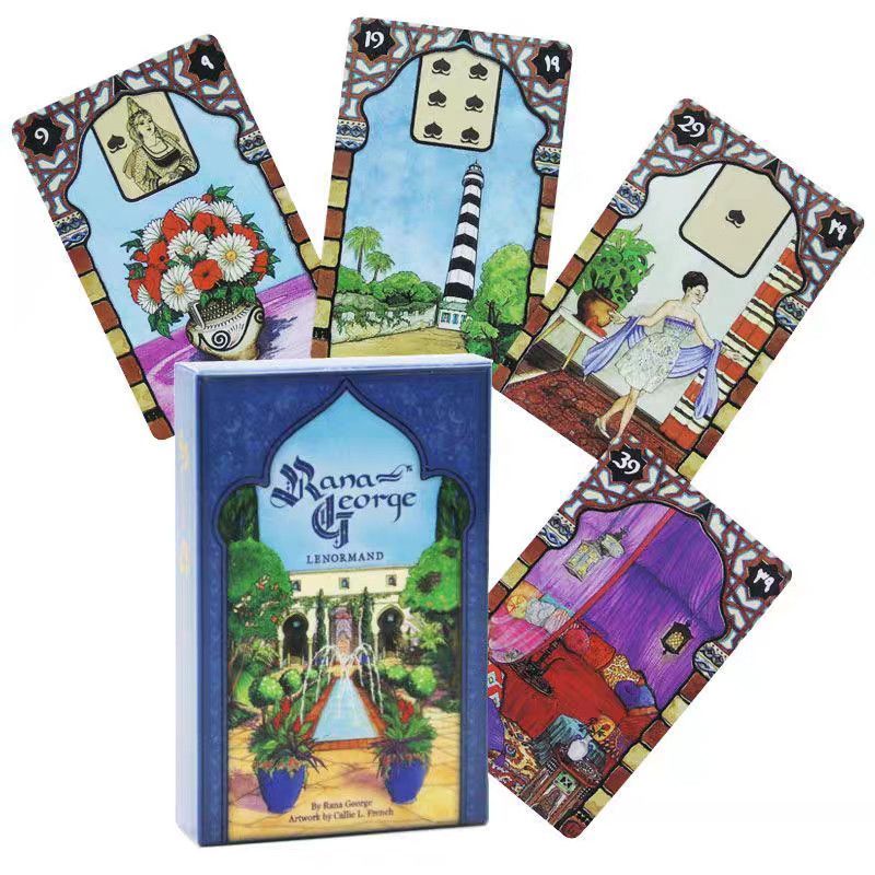 เวอร์ชันภาษาอังกฤษ 9 * 6 ซม. Rana George Rana George Lenorge Lenormand การ์ดเกมกระดานการ์ดเกม Rana G