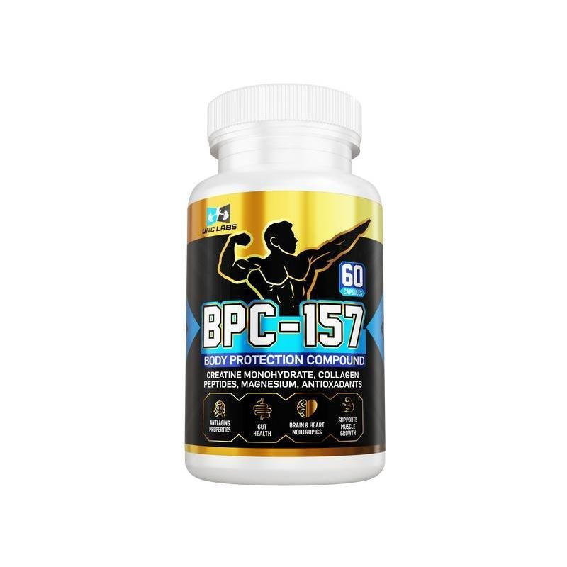 BPC Peptide Capsules- BPC-157 Blend with Creatine Monohydrate, Collagen Peptides & Gluten Free | 60 