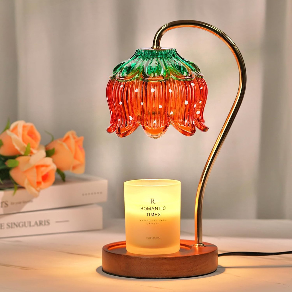 Christmas gift lily of the valley scented lamp, wax melting lamp, flameless dimmable night light, be
