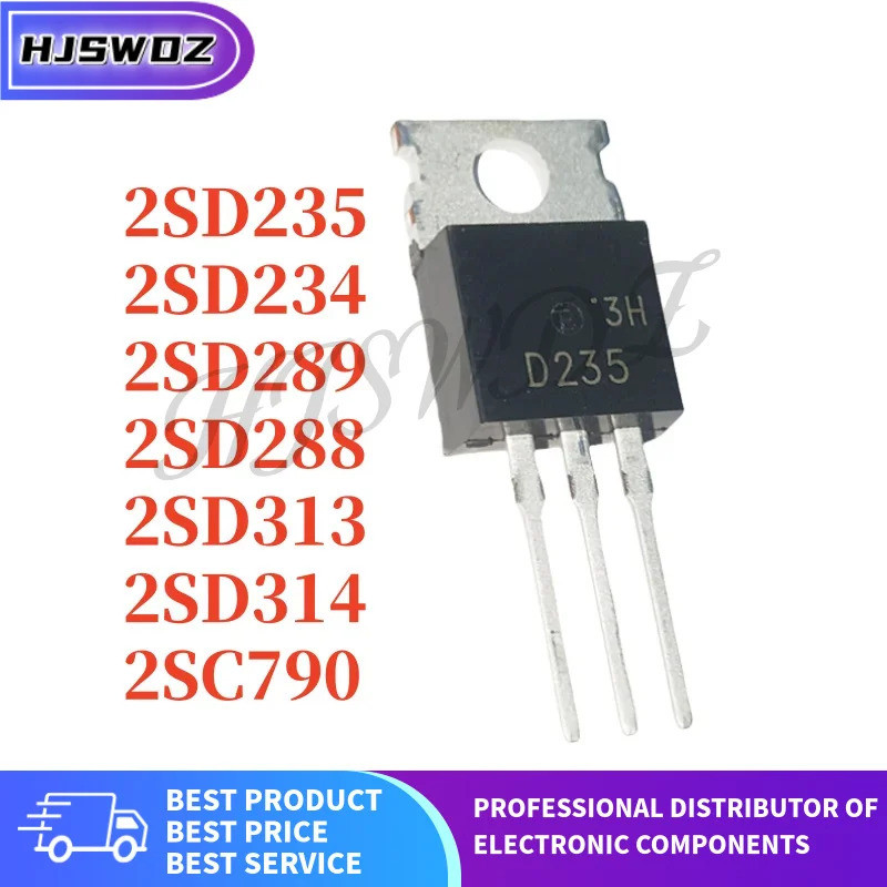10PCS 2SD235 2SD313 2SD234 2SD289 2SD288 2SD314 2SC790 D235 D313 D234 D289 D288 D314 C790 TO-220 ยี่