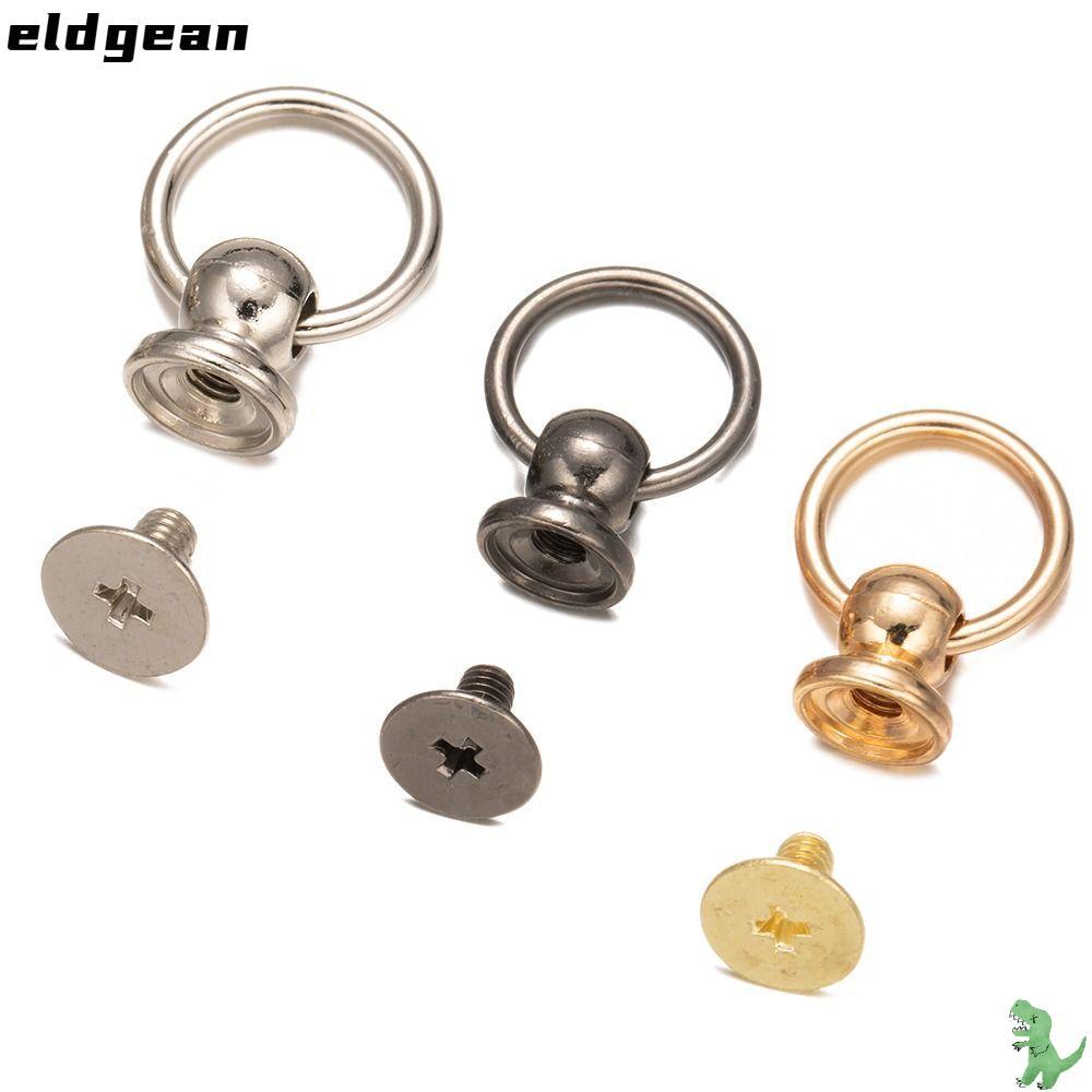 ELDGAIN Screwback สกรู 20 ชิ้น สำหรับทำหัตถกรรม DIY ประดับบนเสื้อผ้า กระเป๋า และกระเป๋าสตางค์