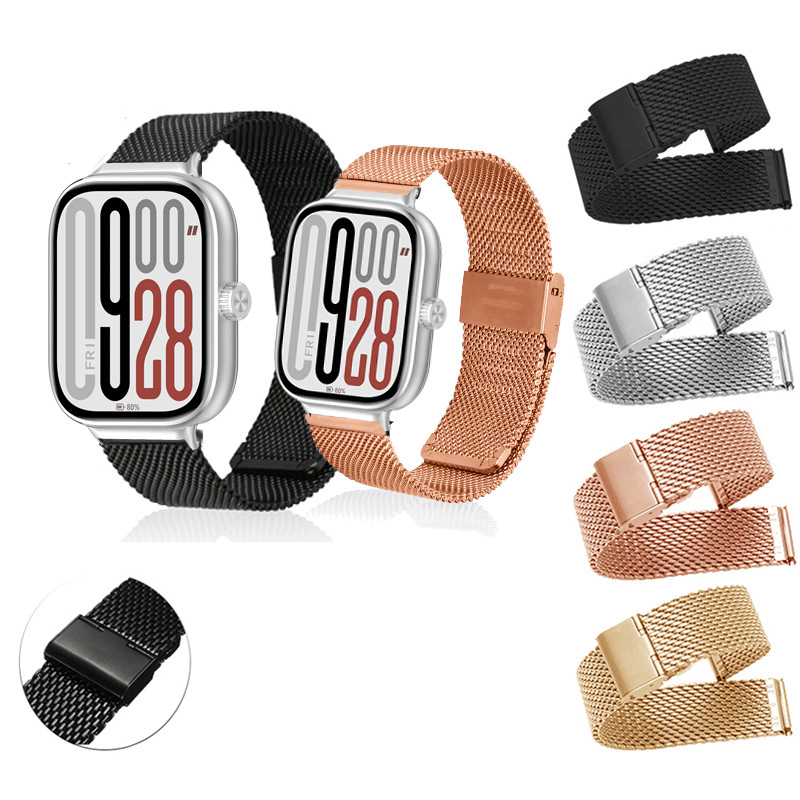 สายสแตนเลส Milanese สําหรับ Redmi Watch 6 5 4/Xiaomi Band 8 9 Pro Miband 8 9 Pro Watch4 Watch5 Watch