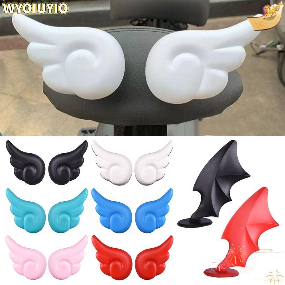 WYOIUYIO 2PCS หมวกกันน็อคตกแต่งน่ารักจักรยานสกู๊ตเตอร์รถจักรยานยนต์ที่ถอดออกได้รถจักรยานยนต์