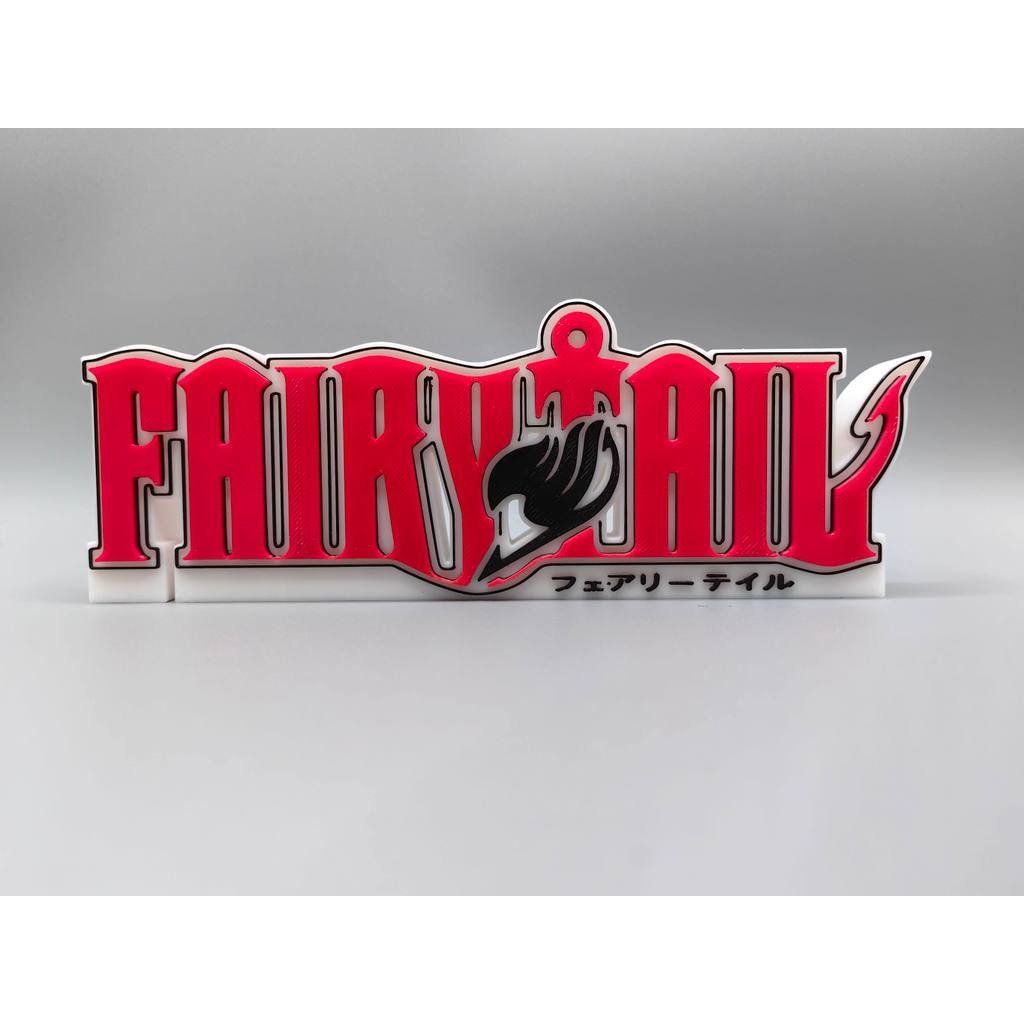 Fairy tail Fairy tail โลโก้สามมิติ Fon Stand ป้ายชื่อโลโก้เครื่องประดับ