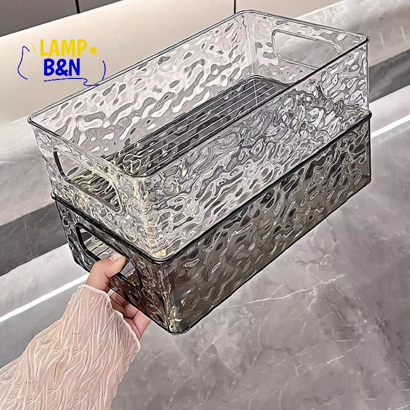 [B&N] High Beauty Cosmetics Sorting And Storage Basket With Light Luxury Glacier Pattern Staable Storage Box [ใหม่] ราคา ถูกที่สุด ดีลบีเคเค รูปภาพหลัก