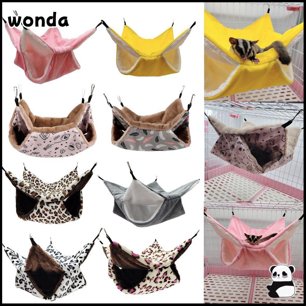Wonda ถุงนอนสัตว์เล็ก Double-layer Thicken กระต่ายที่มีสีสันกระรอกสบาย Guinea Pig Nest