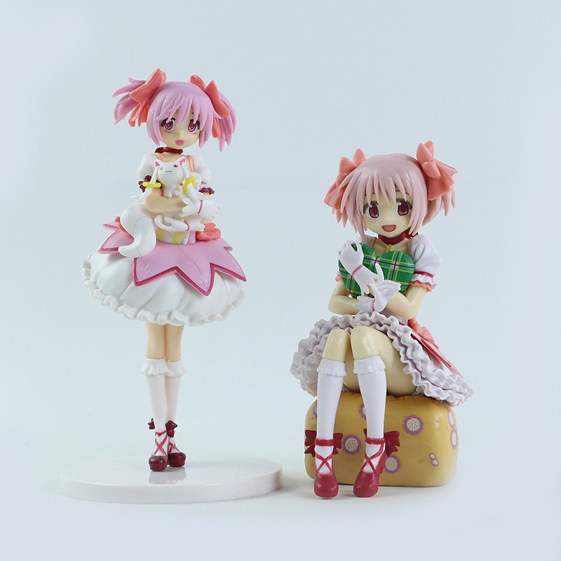 1 ชิ้น 15-17 ซม.ญี่ปุ่นอะนิเมะ Puella Magi Madoka Magica Kaname Madoka Incubator Magic Maiden พระเจ้า QB PVC Action Figure เดสก์ท็อปตกแต่งตุ๊กตาของเล่น