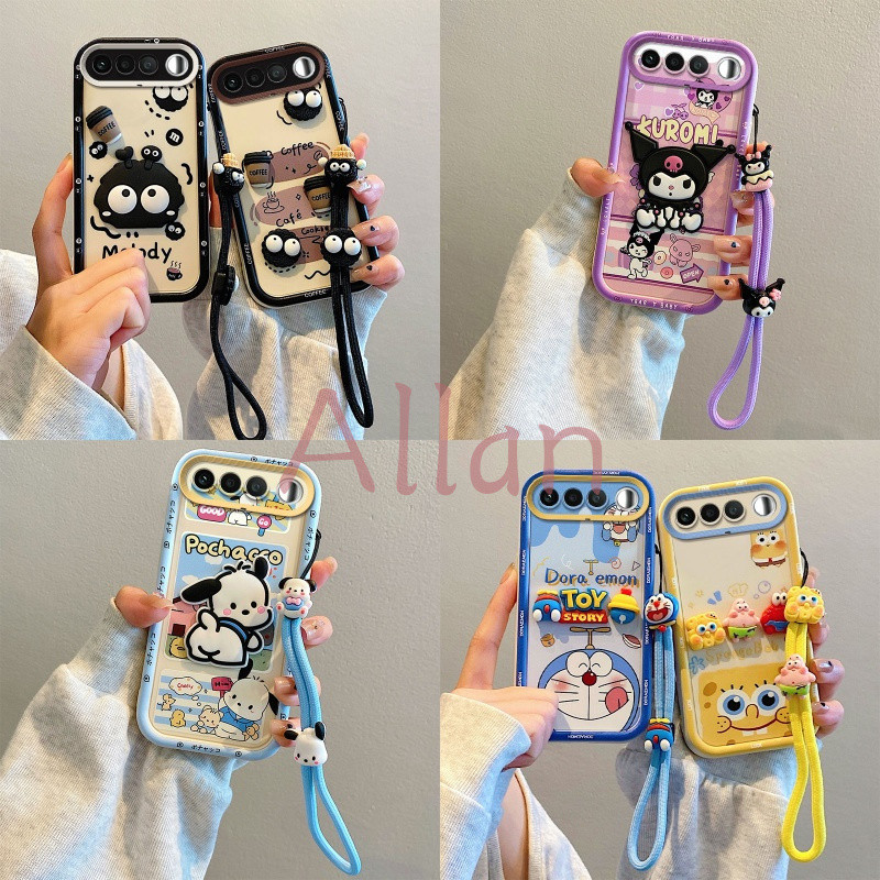 เคส realme 16 5G กรณี TPU 2026 ใหม่ Kawaii ซิลิโคนนุ่มคลุมทั้งหมดกันกระแทก, Lanyard Anti-Loss เคสโทรศัพท์ BSJGS