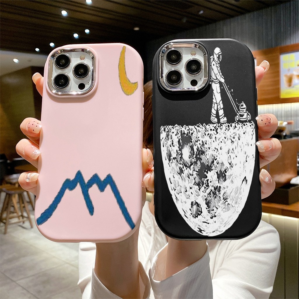 เคส OPPO A77S A5 A9 A31 2020 A12 A38 A92 A16 A18 A60 A79 A18 การ์ตูนมูน เคสโทรศัพท์ซิลิโคน CH486A