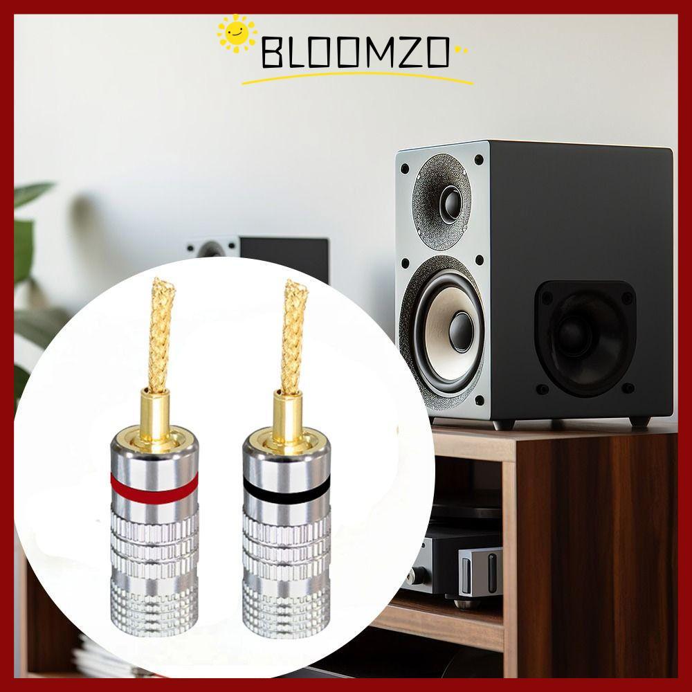 NAKAMICHI บานสะพรั่ง เสียงดนตรีกล้วยเสียบ,สําหรับสายลําโพงนาคามิจิกล้วยเสียบ,ชุบทองด้วยสกรูล็อคกล้วยเชื่อมต่อปลั๊กแจ็คลําโพงสายเชื่อมต่อ