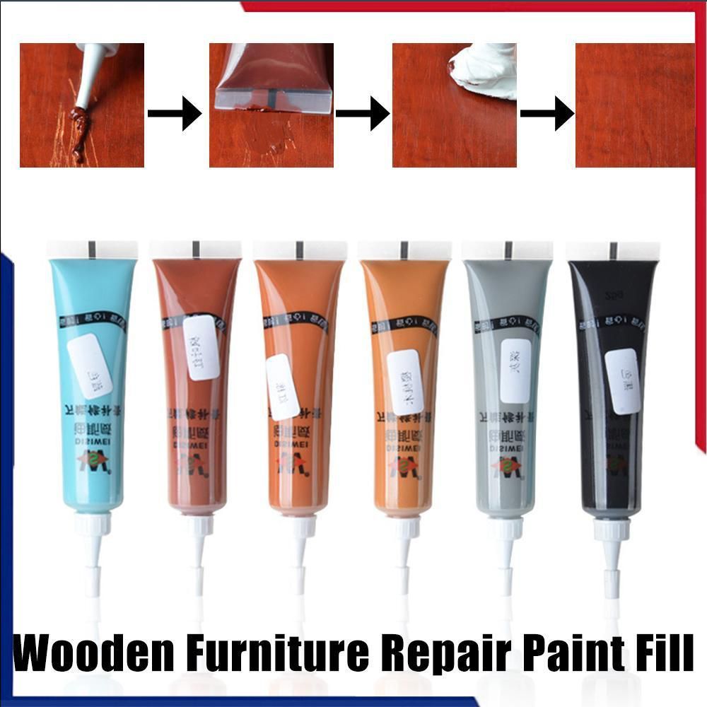 สีโป๊วและอุดรอยขีดข่วนสำหรับเฟอร์นิเจอร์ไม้ DIY ตู้ พื้น ตู้เสื้อผ้า แห้งเร็ว -MOYUr 🎇