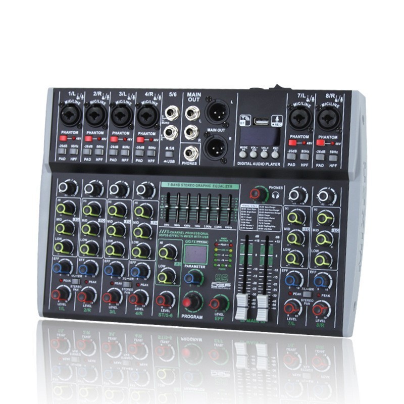 TDP Sound AK-8 MIXER มิกเซอร์ มิกเซอร์อนาล็อก 8 แชนแนล มิกซ์ เครื่องผสมสัญญาณเสียง ธาดา AK 8 AK8