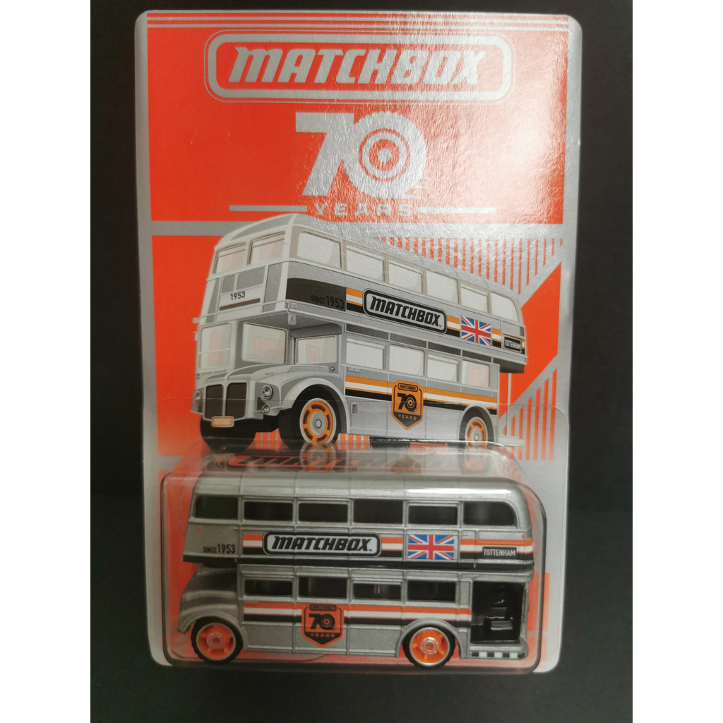 1/64 Matchbox 70th bus คอลเลกชันของเล่นโมเดลตกแต่งรถโลหะผสมหล่อตาย