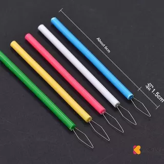 KNMSA] 10 ชิ้น Turtlenector Threading เข็มจักรเย็บผ้าเครื่องมือทรงกระบอกที่มีสีสันเข็ม Threader เย็บ Threader DIY อุปกรณ์เสริม สนค