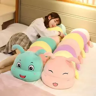 🐛 ตุ๊กตาหนอนผีเสื้อขนนุ่ม หมอนยาวน่ากอด ของขวัญสาวๆ