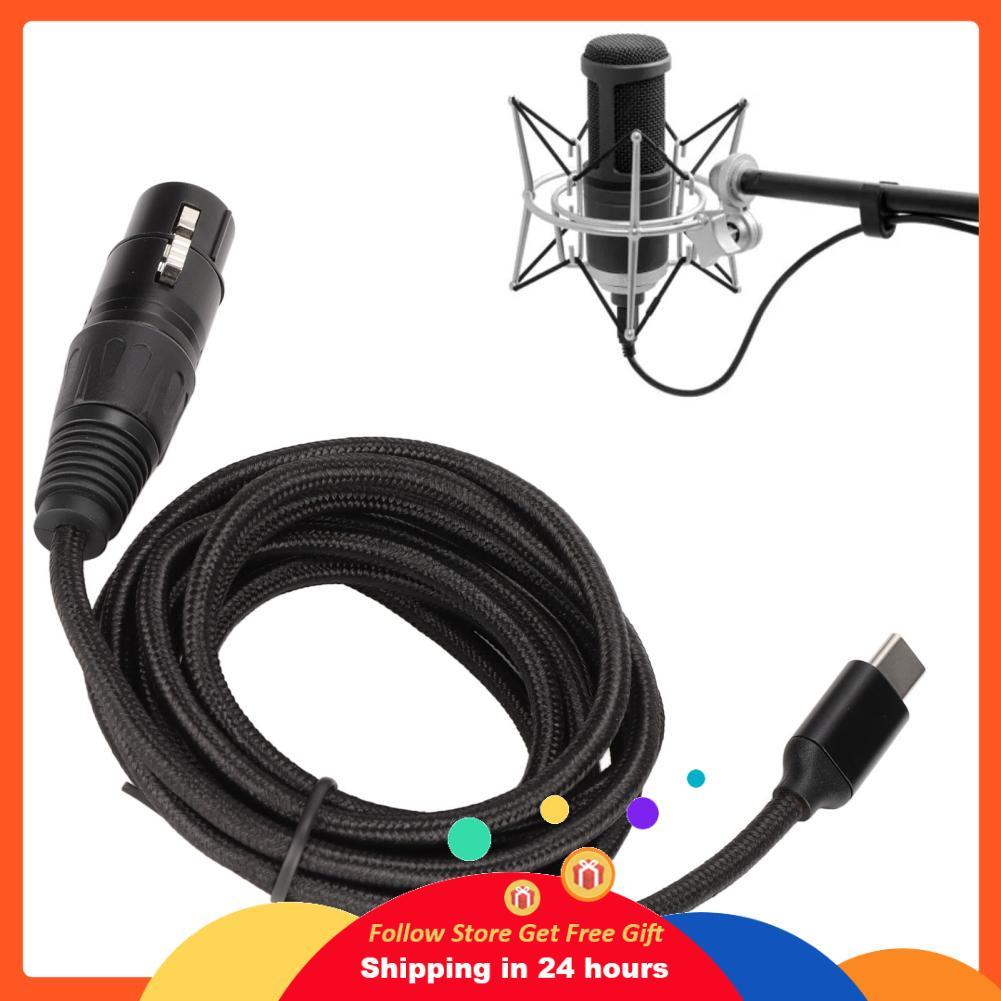 Supergoodsales Supergoodsales USB C ถึง XLR หญิงสายไมโครโฟนประเภท MIC Link Studio Audio สำหรับ OS X 