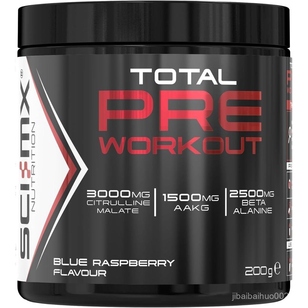 SCIMX Total Pre Workout Blue Raspberry Flavour 2500mg Beta Alanine • 3000mg Caffeine • 200mg Caffein