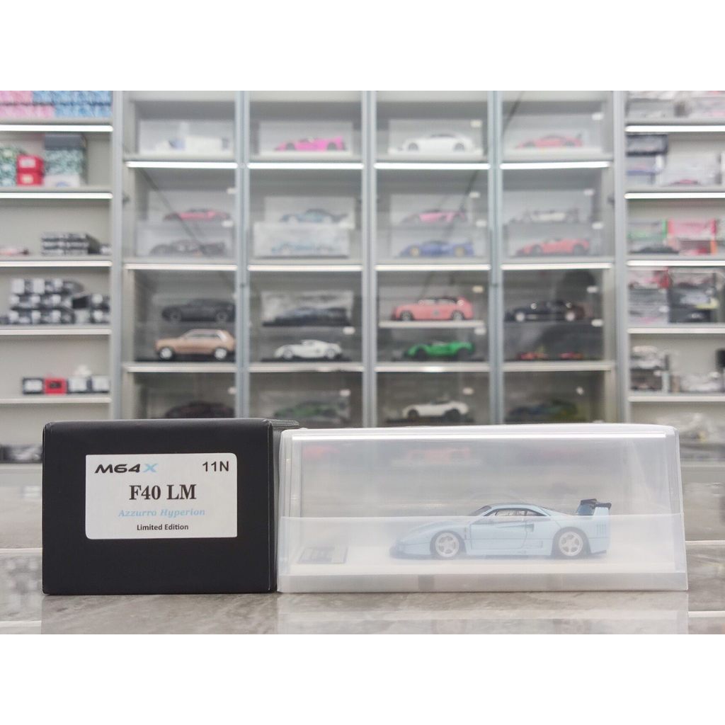 [คลังสินค้าพร้อม 1] M64X 1/64 Ferrari F40 LM Metal Ice Blue M64X040