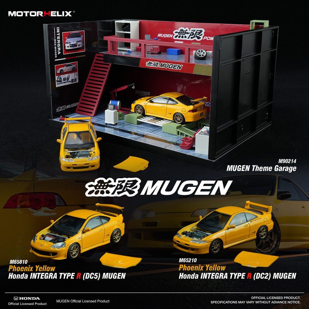 MH 1: 64 Honda Civic TYPE R (DC5) โมเดลรถโลหะผสม MUGEN ไม่จํากัด