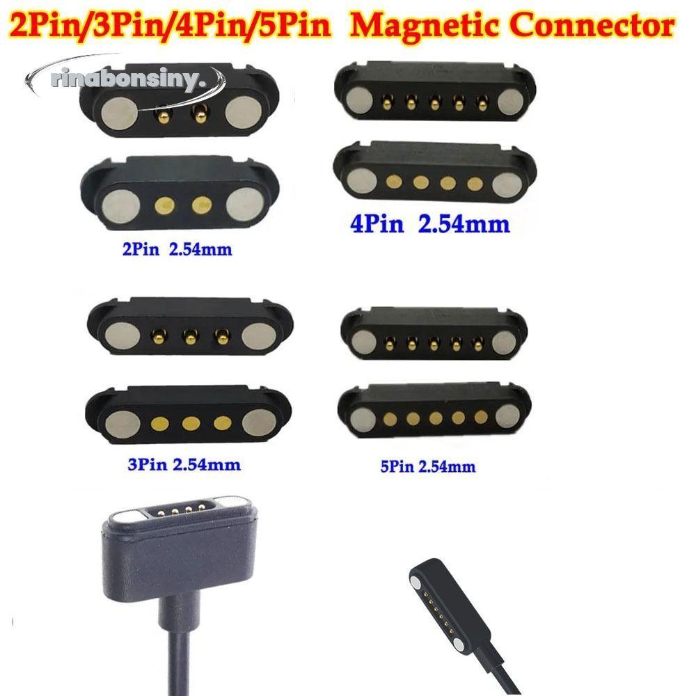 RINABONSINY DC Magnetic Pogo Pin Connector, 2A กันน้ํา Pogopin Magnetic Connector, 2Pin 3Pin 4Pin 5P