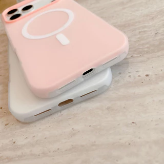 Candy Color Magnetic Silicone เคส for iPhone 13 16 11 17 Pro Max 15 14 12 Air 17promax 16promax เคสโทรศัพท์มือถือ