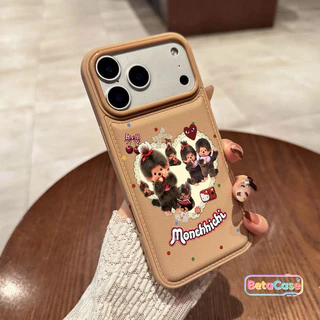 เคสมือถือลิงน่ารักขี้เล่นลายหัวใจการ์ตูนมาใหม่ รองรับ iPhone 17-16-15-14-13-12-11 Pro Max/Plus