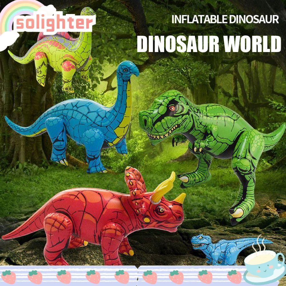 SOLIGHTER ไดโนเสาร์เป่าลม ของเล่นพีวีซียักษ์สนุกกลางแจ้ง