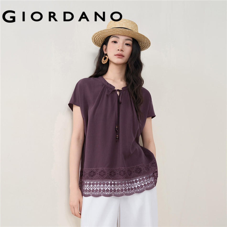 GIORDANO WOMEN Women Stitched Shirt 18346307