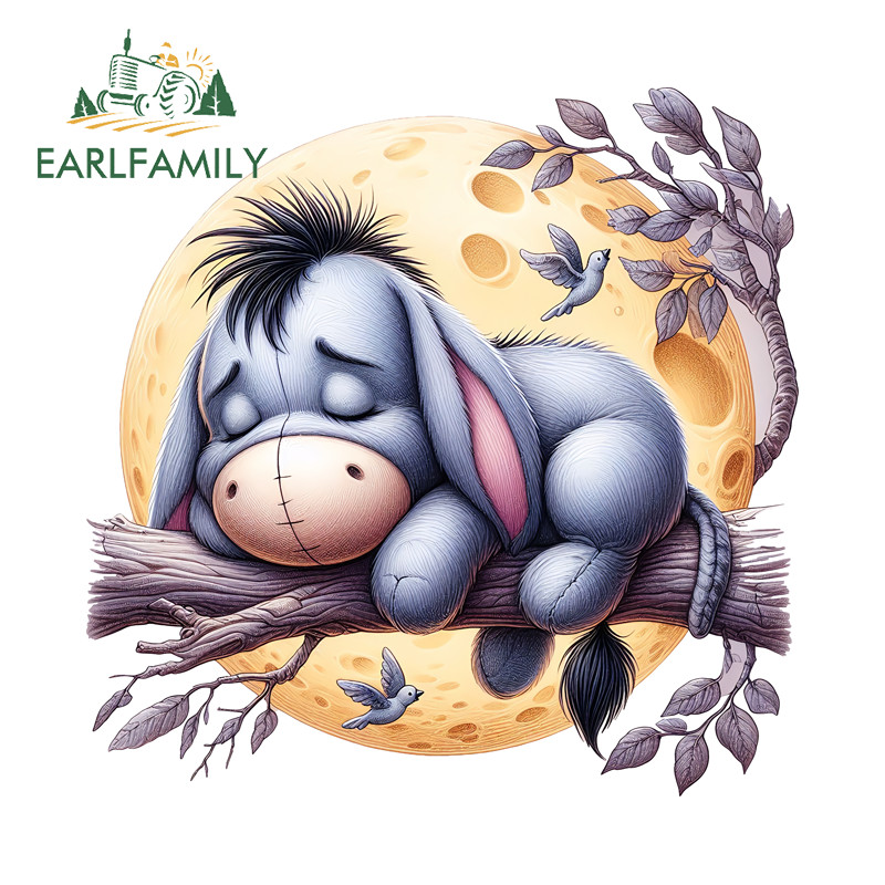 EARLFAMILY อียอร์พร้อมMoonรถสติกเกอร์Occlusion Scratchกันน้ําบุคลิกภาพJDMไวนิลDecalเหมาะสําหรับรถจัก