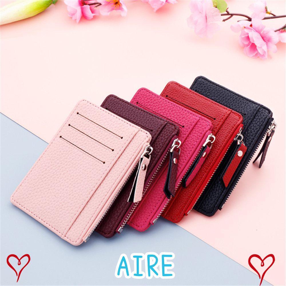 AIRE Purse Multi-card Bit Zipper Pocket Coin Bag Card Holder for Women