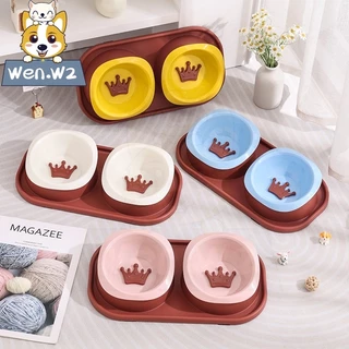 wen.W2【กันมดสุดๆ】ชามอาหารสัตว์คู่ รุ่นใหม่ ดีไซน์น่ารักสดใส ชวนให้สัตว์เลี้ยงอยากกินอาหาร