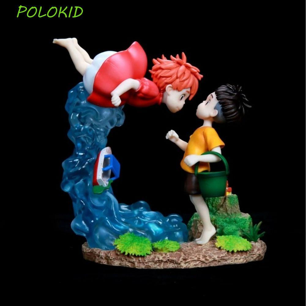 POLOKID Ponyo บน Cliff รูป,การ์ตูนของเล่น Sousky Seagal รูป,ตกแต่งบ้าน PVC ตุ๊กตา Kawaii 15 ซม. Pony