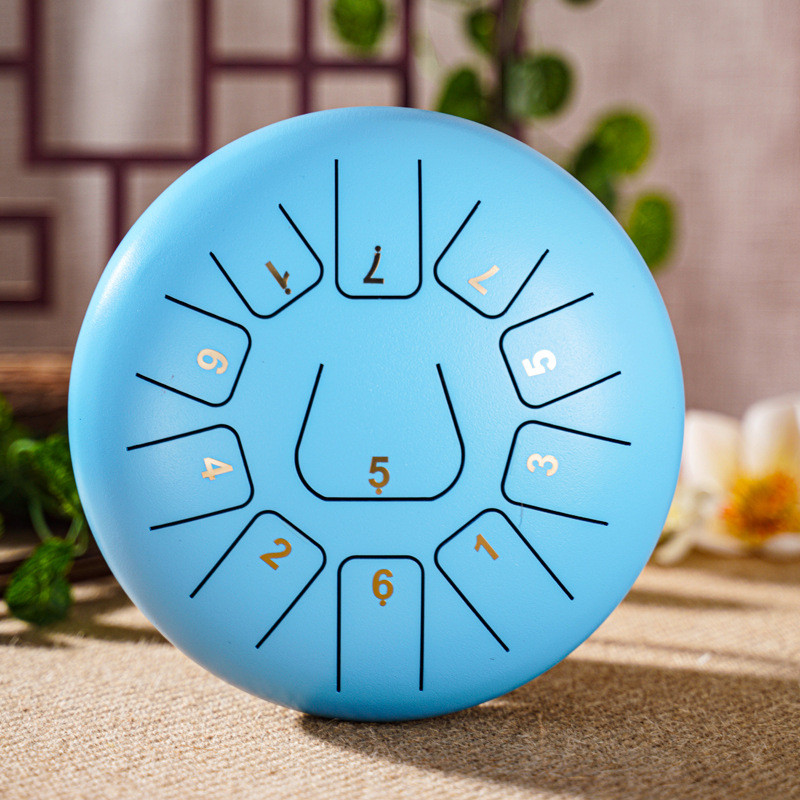 8 นิ้ว 11 โทนตรงลิ้นเหล็กลิ้นกลอง Handpan Zen เสียง Handpan การทําสมาธิกลองเครื่องกระทบเครื่องมือ