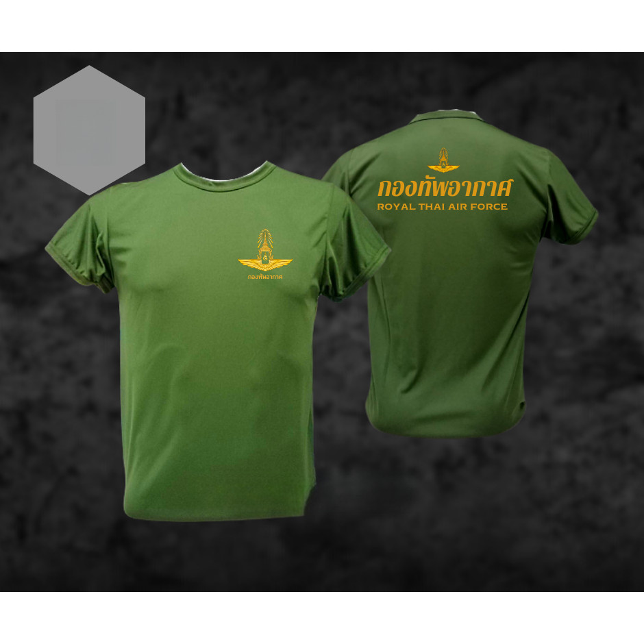 เสื้อยืดกราฟิกสไตล์ทหาร Air Force ทำจากผ้าคอตตอน 100%, คอกลม แขนสั้น สำหรับทุกเพศ ขนาดตั้งแต่ S ถึง 