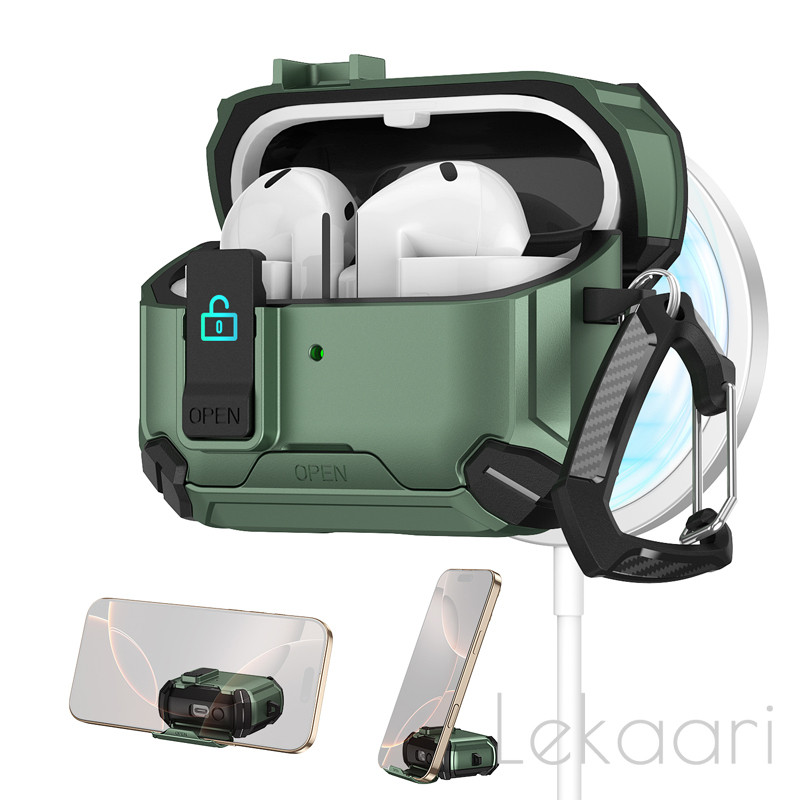 เคสแม่เหล็กสําหรับ Samsung Galaxy Buds 3 FE Bud3 Pro เคสป้องกันแบบแข็งที่วางโทรศัพท์ฝาครอบกันกระแทก