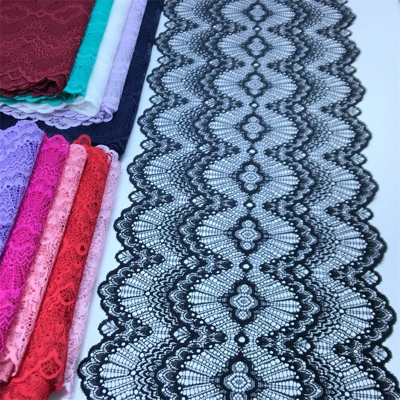 DIY Lace Trim Stretchy Lace Spandex Nylon Lace Elastic Lace Craft Accessories Sewing Lace for Clothi