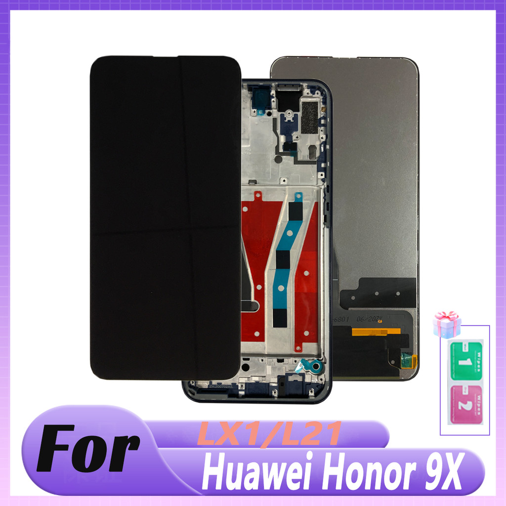 Pop ทดสอบ 6.59 นิ้วสําหรับ Huawei Honor 9X จอแสดงผล LCD Touch Screen Digitizer สําหรับ LX1 L21 LCD อ