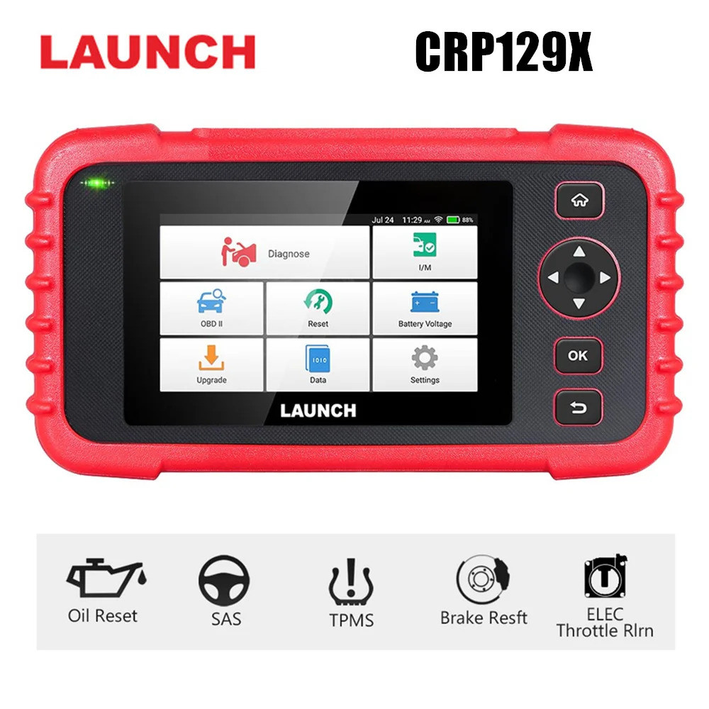 Creader Crp129x เครื่องมือวินิจฉัยรถยนต์สําหรับเครื่องยนต์/เกียร์/พุก/น้ํามัน/epb/ Sas/tpms/throttle