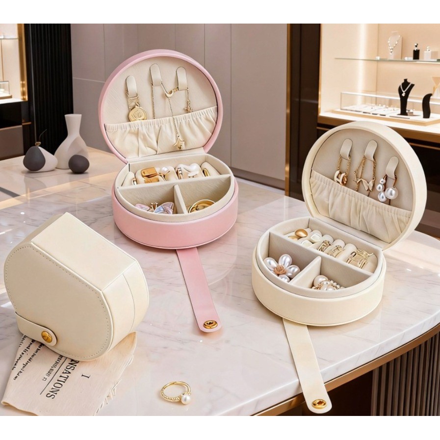 Jewellery Box Organizer กล่องเครื่องประดับสําหรับเดินทางขนาดเล็กส่วนบุคคลสําหรับแหวนต่างหูสร้อยคอของ