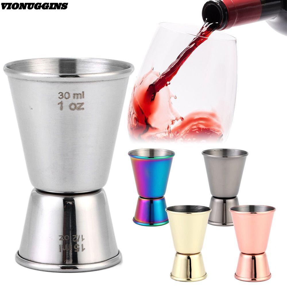 VIONUGGINS วัด Jigger, 1/2-1oz 304 เครื่องปั่นสแตนเลส, แก้วช็อตคู่สไตล์ญี่ปุ่นสําหรับ Bartending
