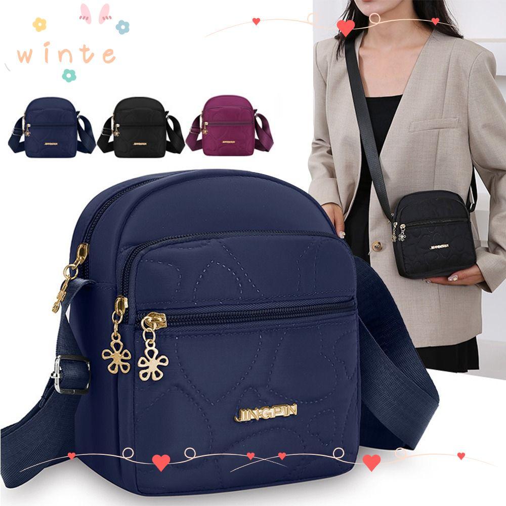 WINTE Messengers Bag, Crossbody Multi-Channel Small Square Bags, Nylon Multifunctional Shoulder Bag