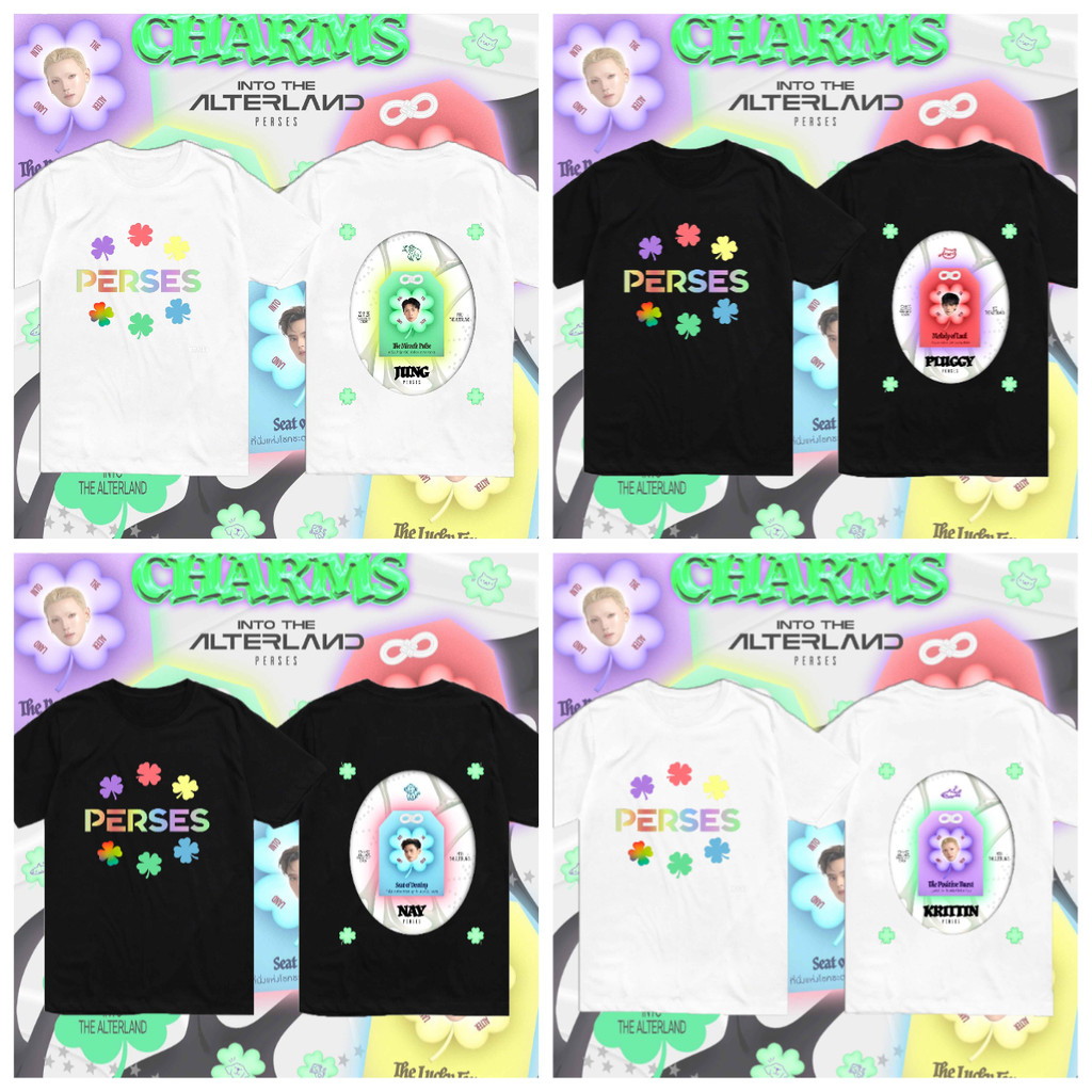 PERSES Lucky Charms T-Shirt | LUCKY CHARMS for PIECES 🧩💜💚 | เสื้อยืดโปสเตอร์สิ่งศักดิ์สิทธิ์ 🙏🏻👀