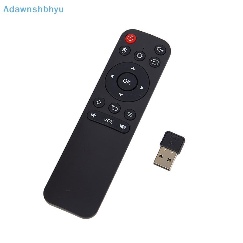 Adhyu Universal 2.4G คีย์บอร์ดเมาส์ไร้สายรีโมทคอนโทรลพร้อมตัวรับสัญญาณ USB สําหรับ Android TV Box/สมาร์ททีวี/ PC TH