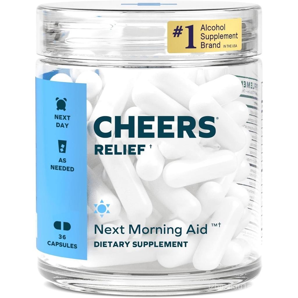 Cheers Relief | Next Morning Aid with Ginger + White Willow Bark | Feel Better After Drinking | 12 D