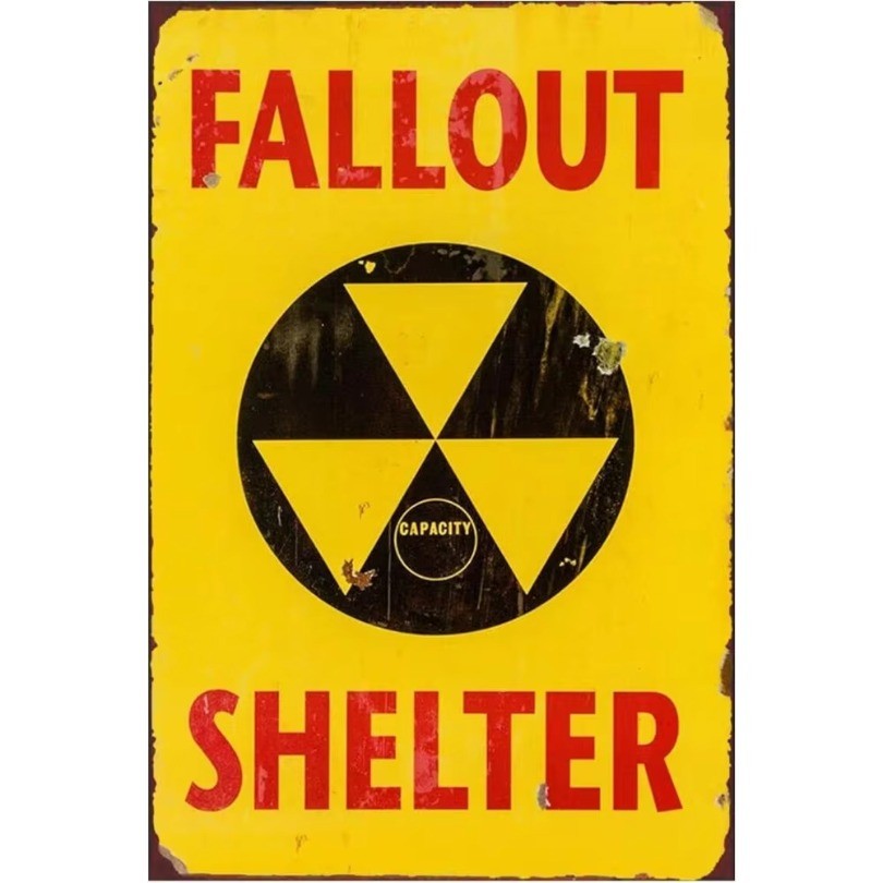HELLOYOUNG ป้ายดีบุกโลหะวินเทจ Wall Decor Retro Garage Man Cave Fallout Shelter Art ป้ายโลหะ Wall Ar
