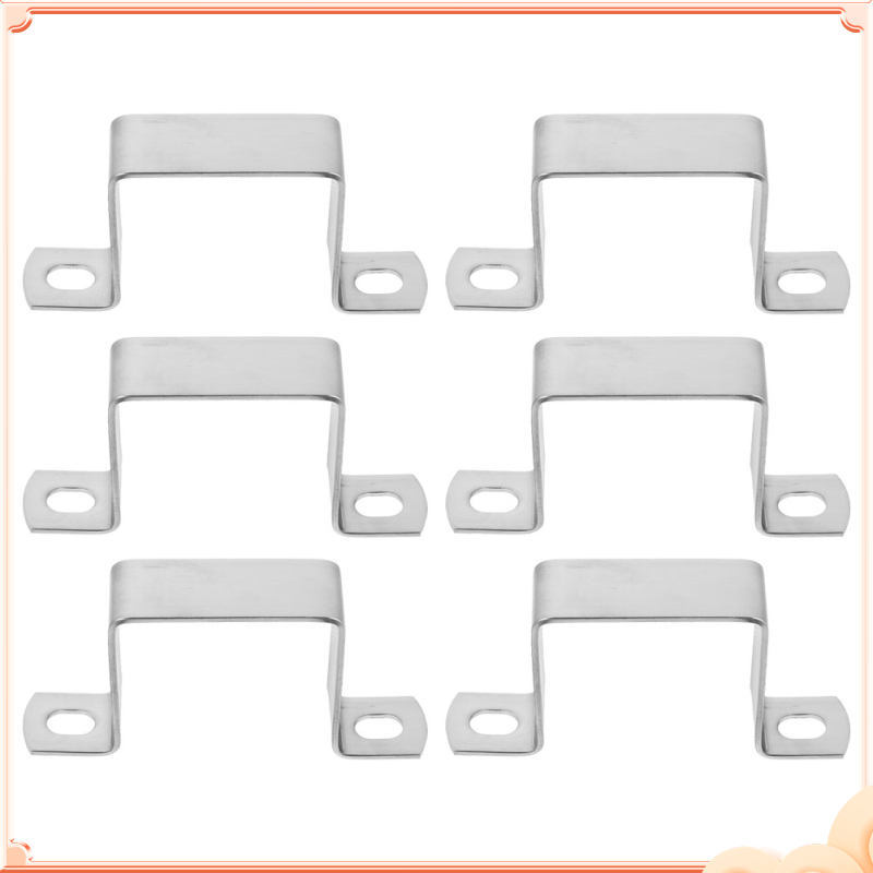 6 ชิ้น U วงเล็บสําหรับติดตั้งอุตสาหกรรมท่อซ่อม Clamp Tube Pipeline สนับสนุน jungpiyinn