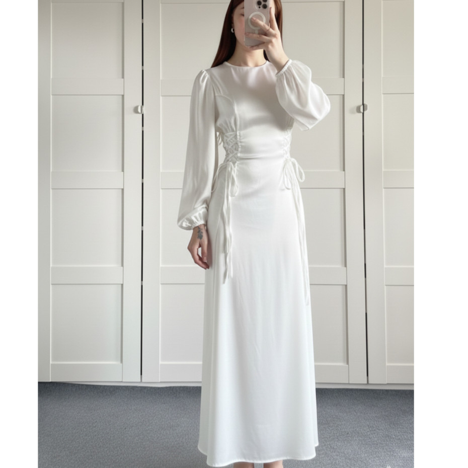 GC002 | LATEST 2026 EID GAMIS | MAXI DRESS SATIN VELVET DRESS ผู้หญิง FIT BODY DRESS BRIDESMAID