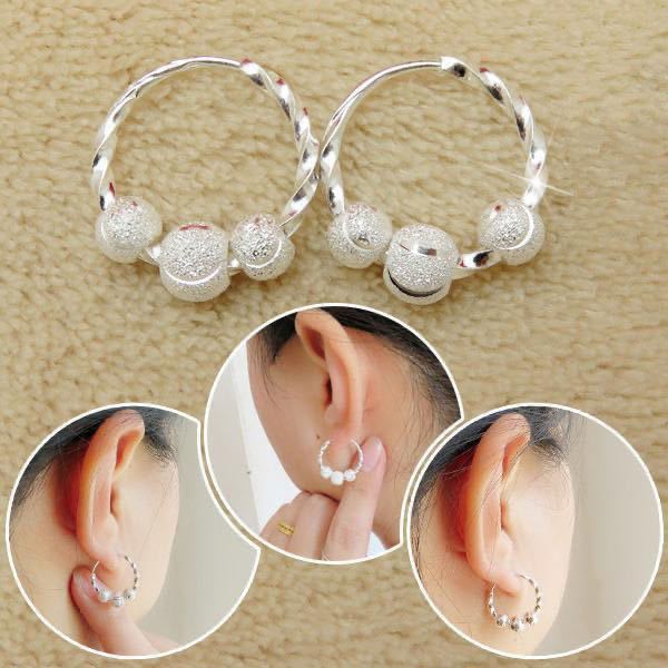 999 เงินหญิงต่างหูเงินสเตอร์ลิงต่างหูเงินสเตอร์ลิงโอนลูกปัด ear3e5x9st7j3my20251224